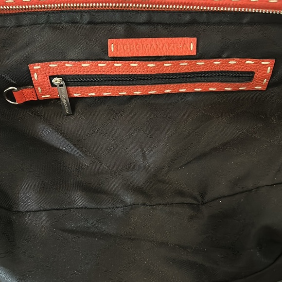 BCBGMaxAzria Contrast Stitching Leather Shoulder Bag - Picture 14 of 16